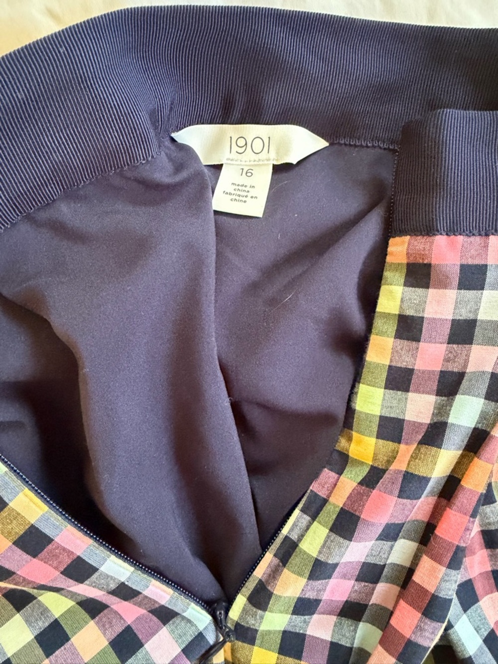 1901 pleated check skirt - Picture 7 of 7
